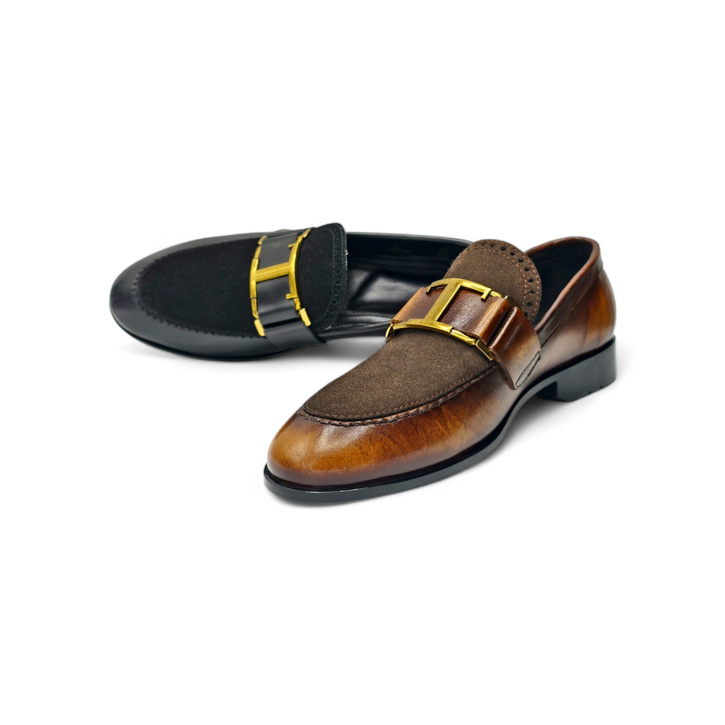 Suede & Leather Horsebit Loafer