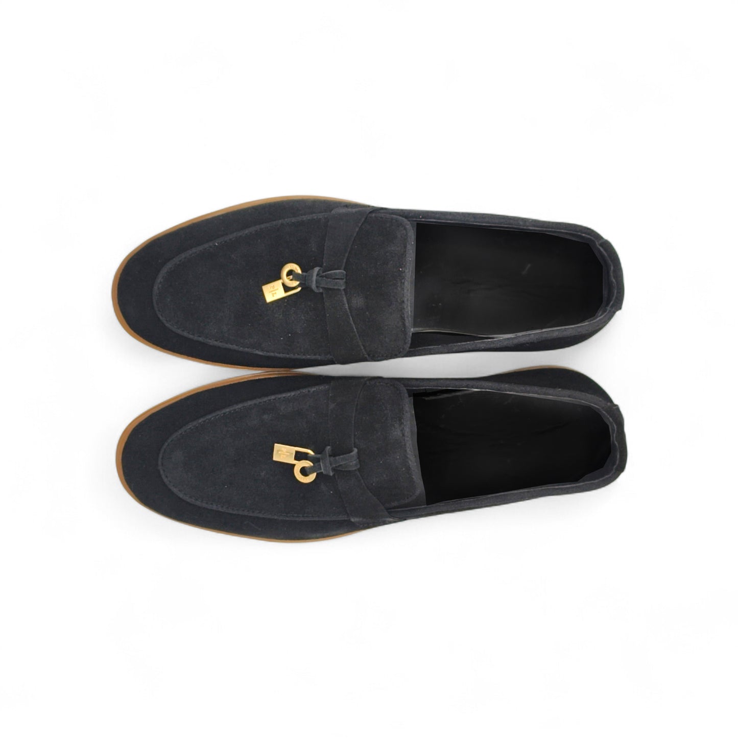 Suede Lock Loafers