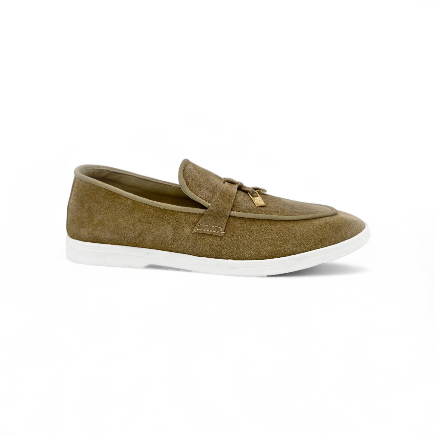 Suede Lock Loafers