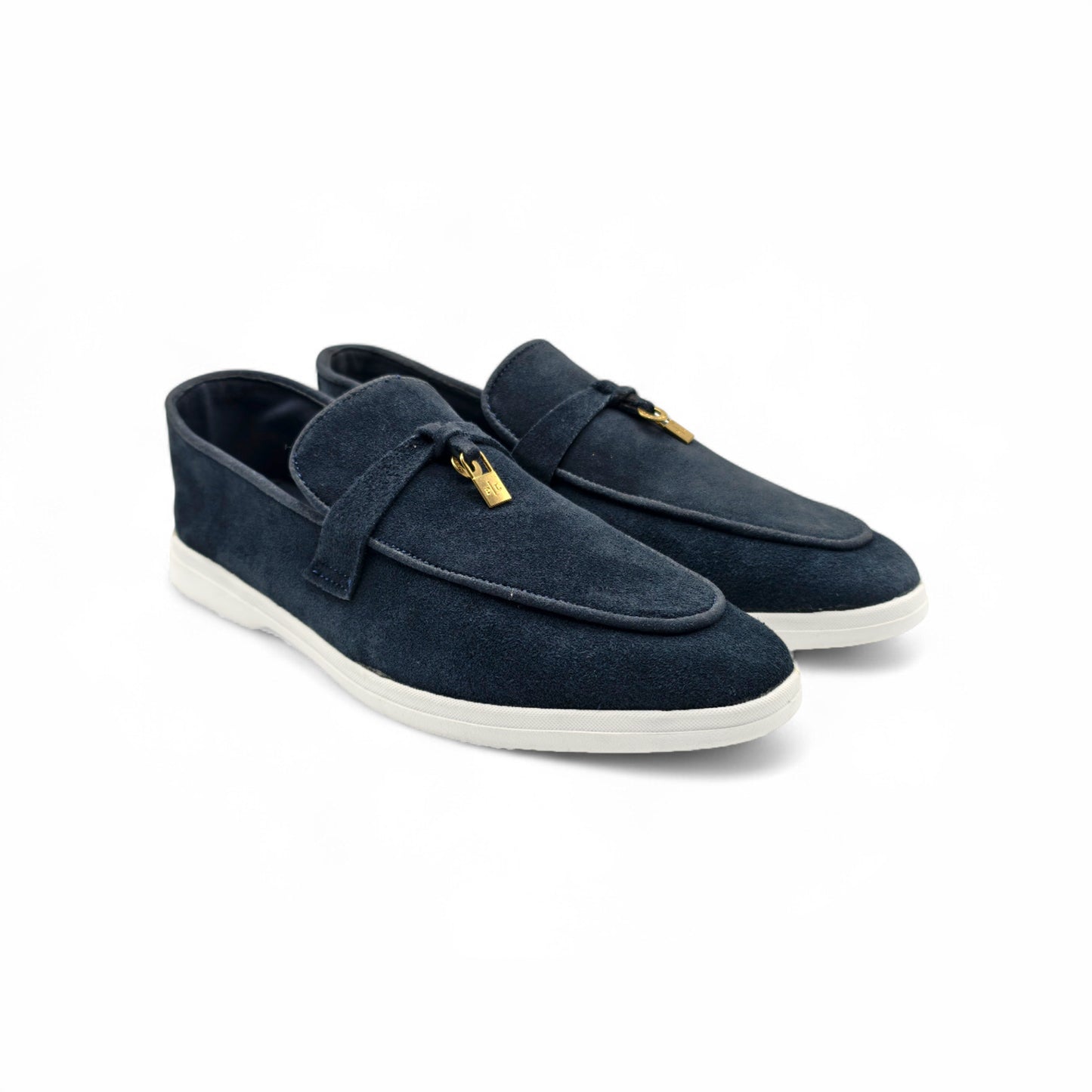 Suede Lock Loafers