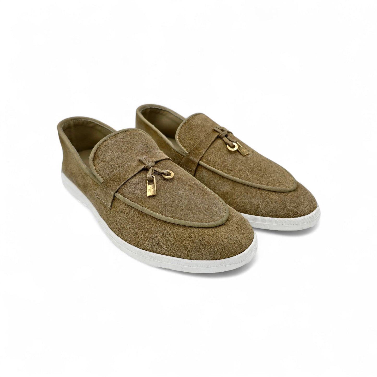 Suede Lock Loafers
