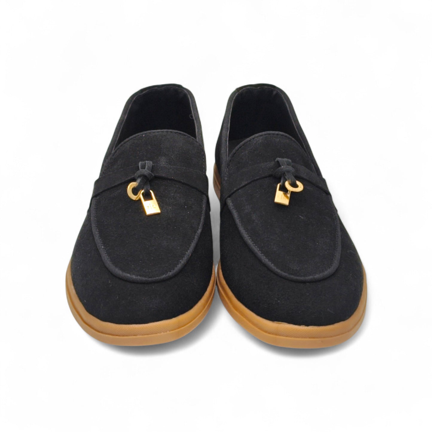Suede Lock Loafers