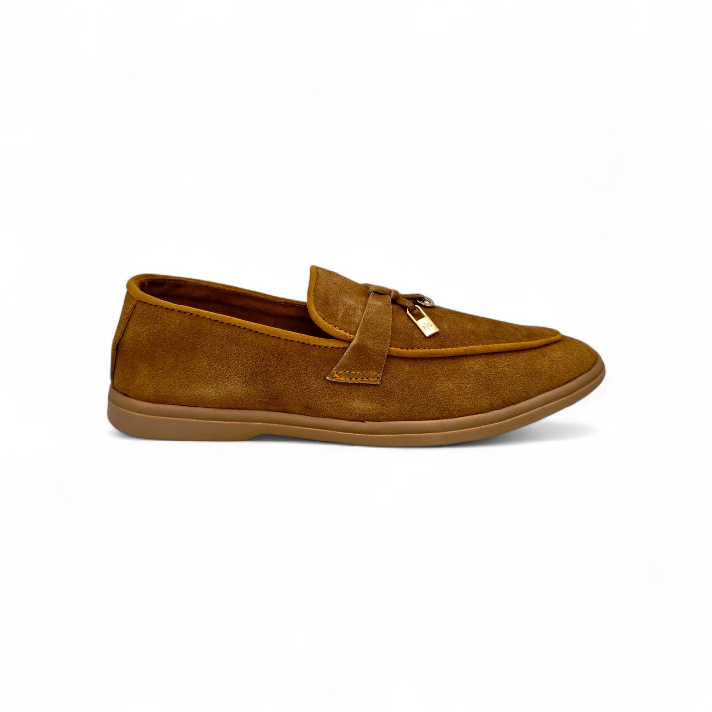 Suede Lock Loafers