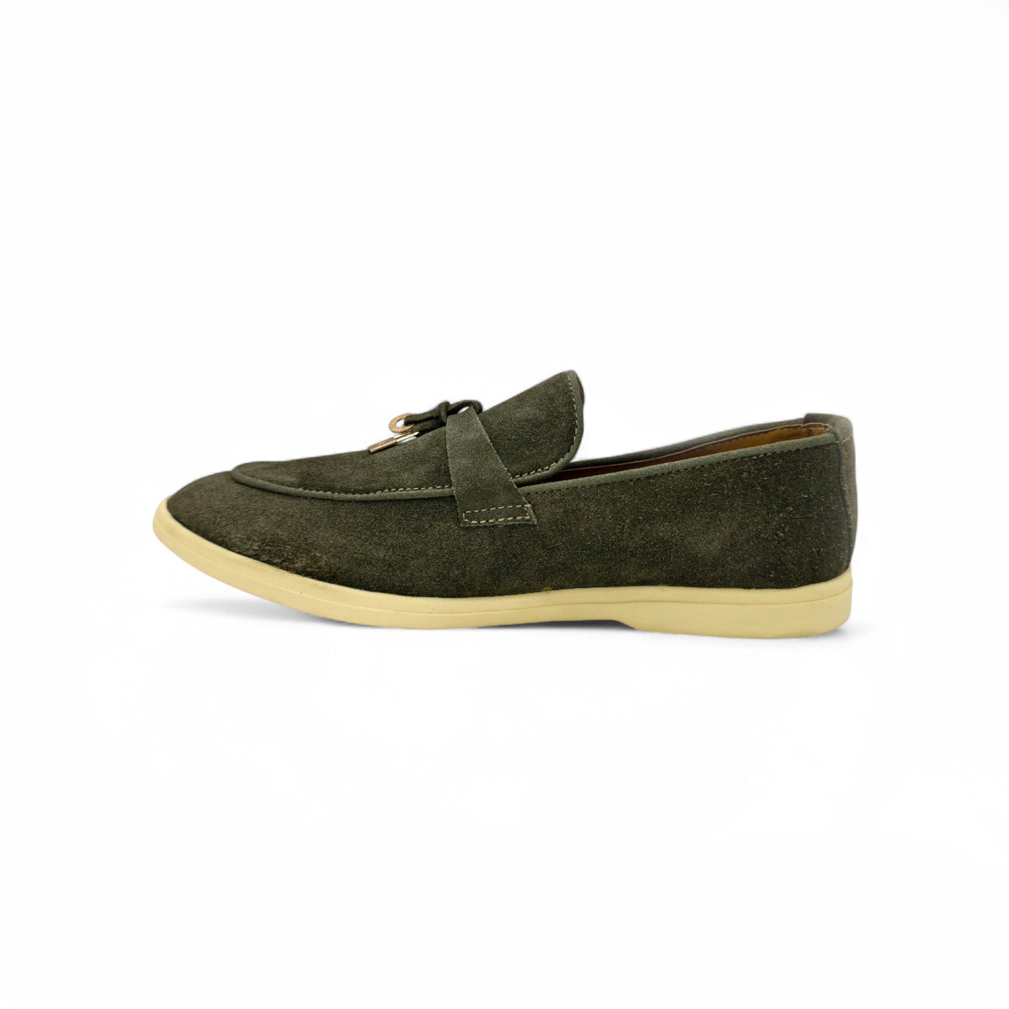 Suede Lock Loafers