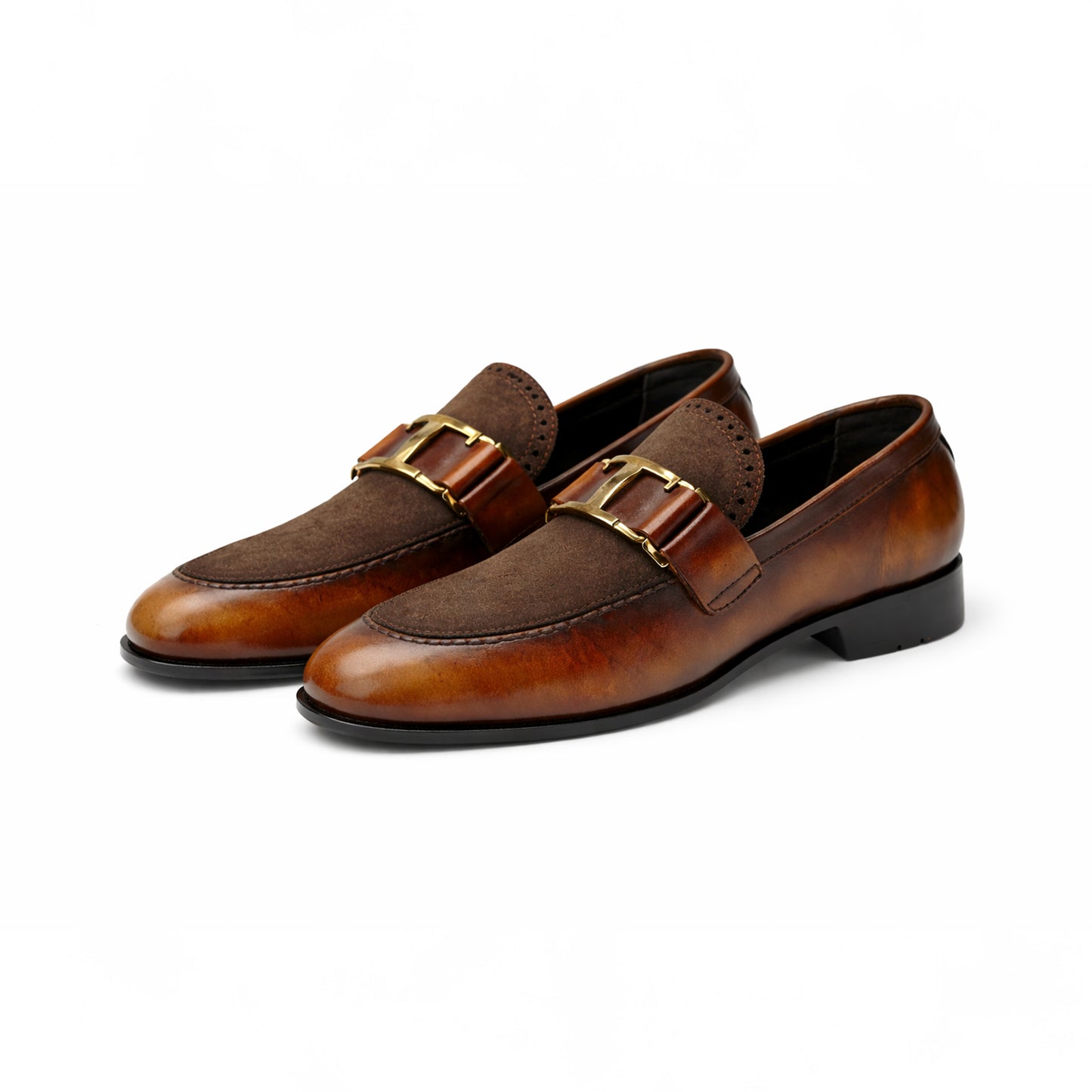 Suede & Leather Horsebit Loafer