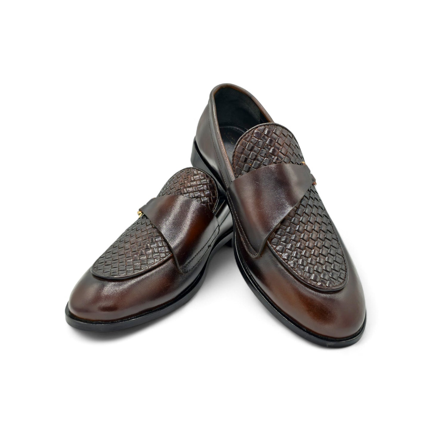 Woven Leather Horsebit Loafer