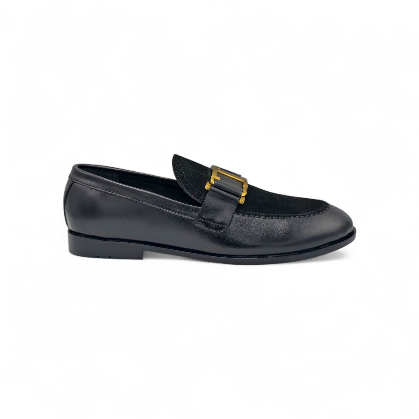 Suede & Leather Horsebit Loafer