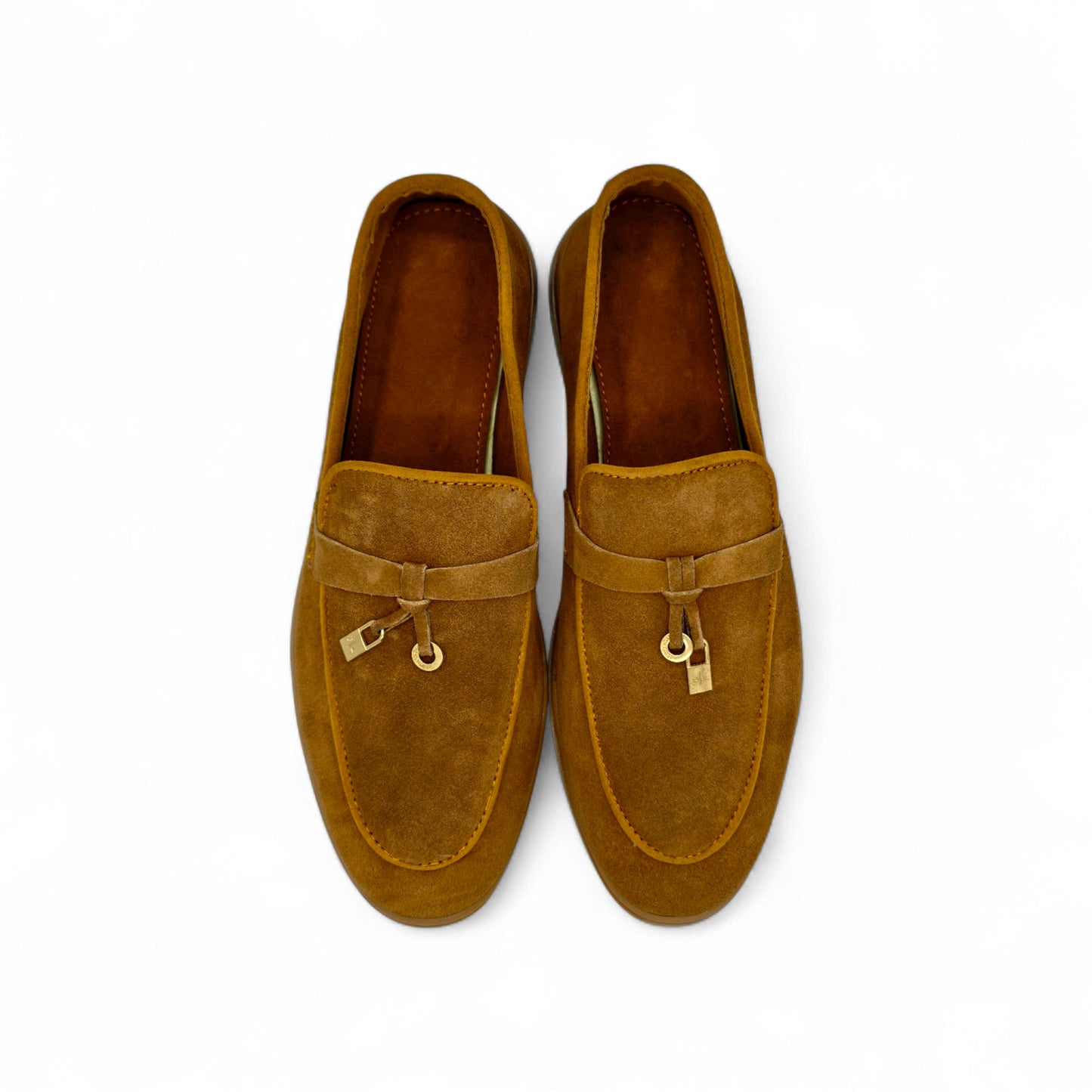 Suede Lock Loafers