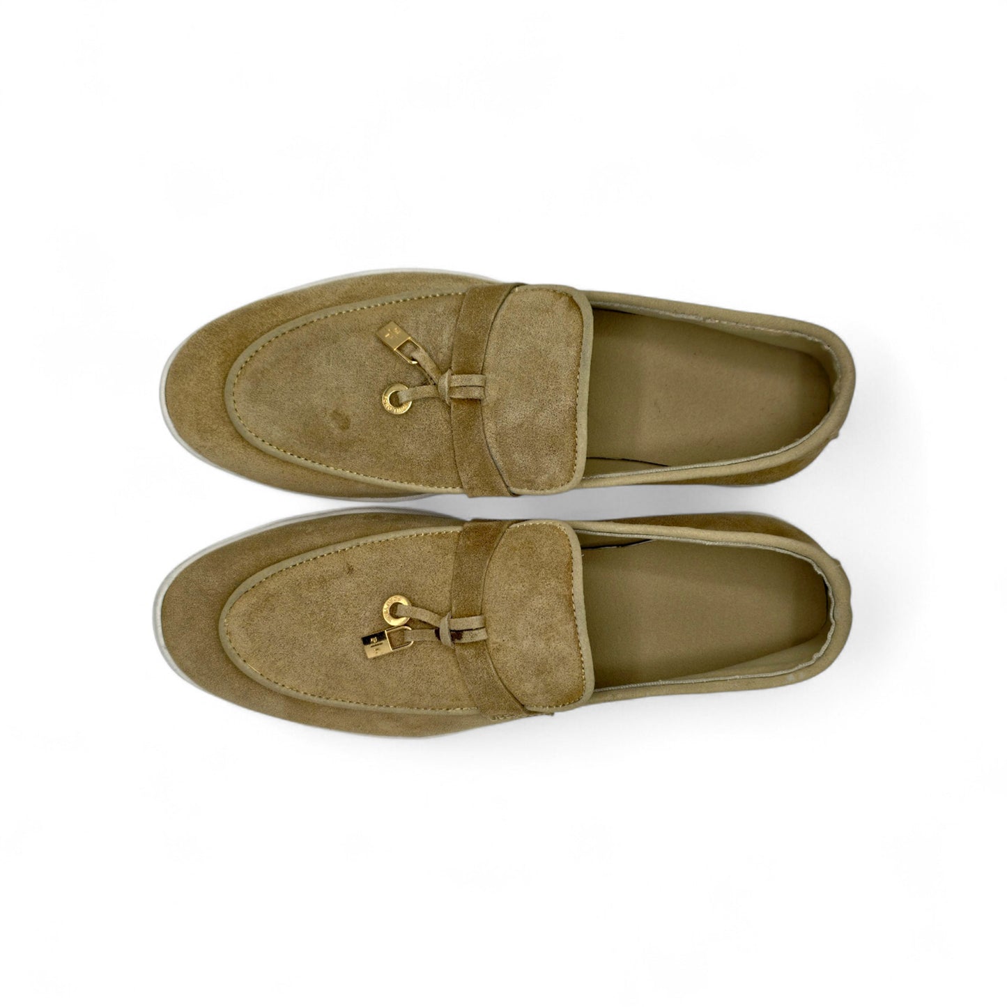 Suede Lock Loafers