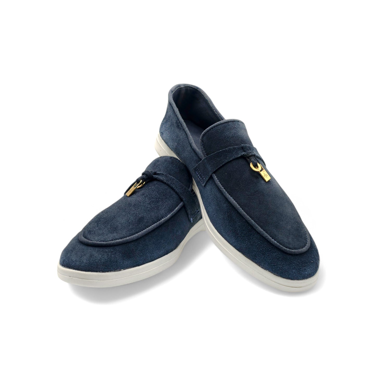 Suede Lock Loafers
