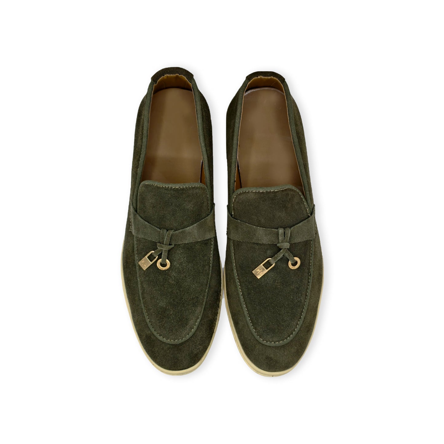 Suede Lock Loafers