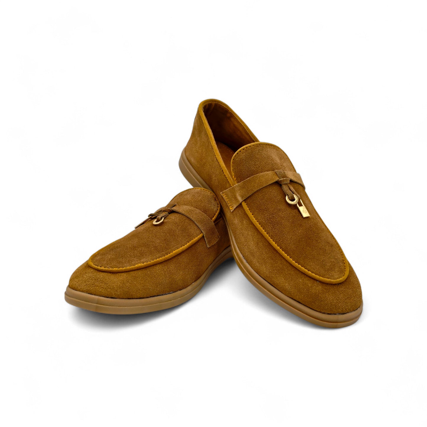 Suede Lock Loafers