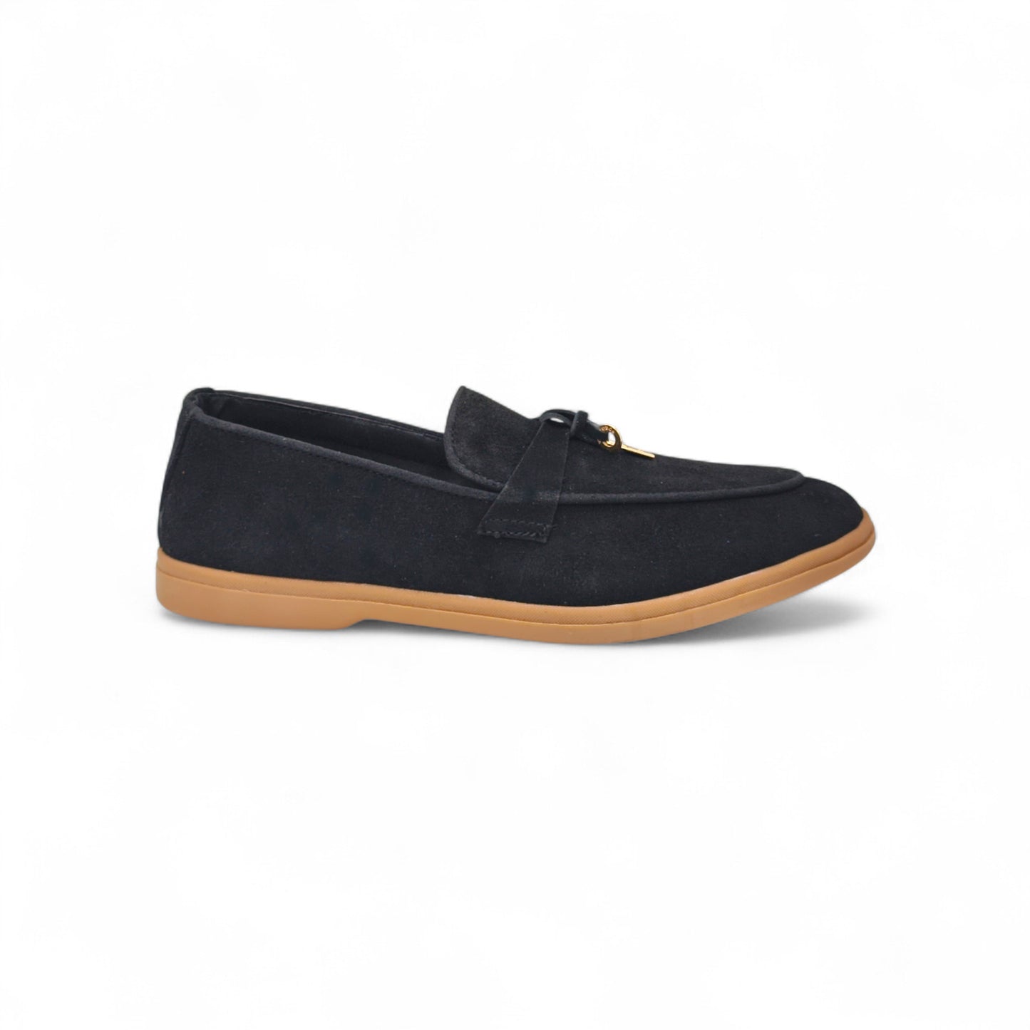 Suede Lock Loafers