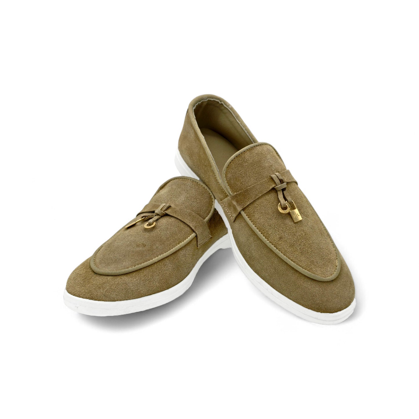 Suede Lock Loafers